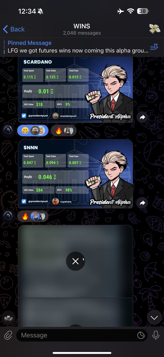 presidentpush's tweet photo. GN or GM? 🐺

Day 2 and 3 of cruise over and finally caught up with some connection! Hope you guys staying safe and cooking 🍳

Here is yesterday’s President Alpha wins!

$NNN - 2x
$cardano - 3x
$bojak - 2x
$problem - 8x
$tokenfi - 4x

LIKE + RT cos I am back soon! https://t.co/9nTsWDTaT3