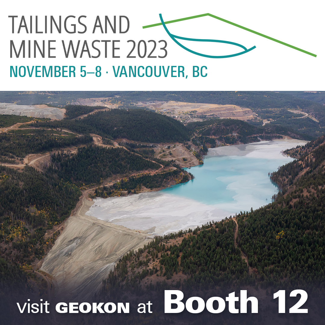 Are you attending the Tailings and Mine Waste conference next week? GEOKON is sponsoring the Monday night reception! Join us for food, drinks, and great conversations!
Click here for more information: geokon.com/Upcoming-Events