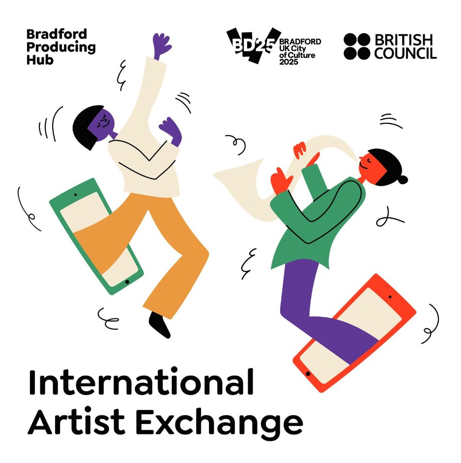 Are you an international artist, or an artist from Bradford? 🌎

Take your work to a global audiences and make new creative connections with our Artist Exchange Programme, in partnership with <a href="/bradford2025/">Bradford 2025</a> 🤩

bdproducinghub.co.uk/bph-x-bd25-int… 
#Bradford2025 #CityofCulture2025