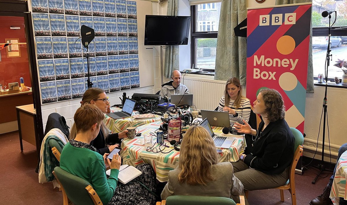 Ready for your weekly portion of Money Box Live coming up at 3pm on @BBCRadio4 with @FelicityHannah ? @JessQuayle & @SarahRogersNews steering the team… live from Lancaster’s Barton Road Community Centre (thanks for having us btw!)
