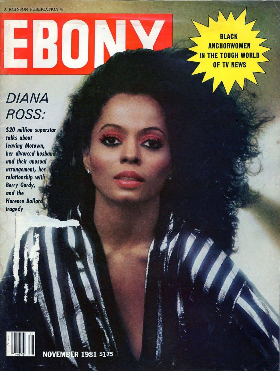 Diana Ross on the cover of Ebony magazine, November 1981. 
#the80srule #the80s ##80snostalgia #80sthrowback #retrorewind #ebonymagazine #dianaross 
@DianaRoss