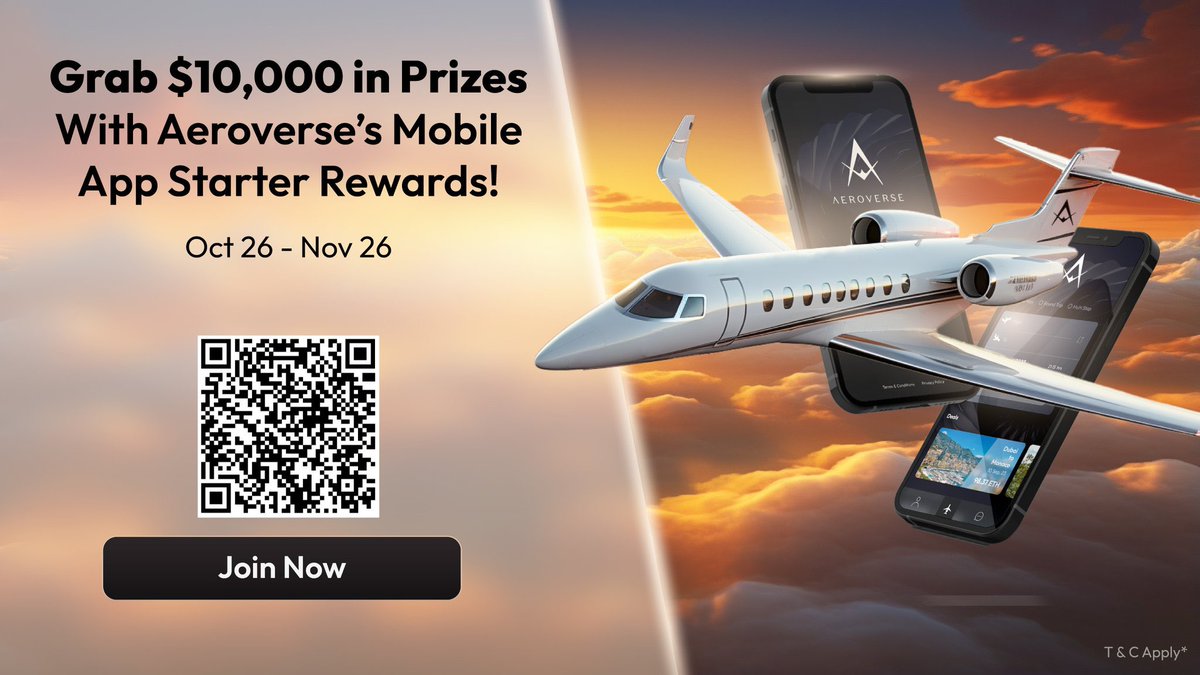 Take your flight to new heights and win big in AeroVerse's Exclusive GiveAway!  

Top referral Prizes:
🥇 1st place: $400 in BNB or Matic
🥈 2nd place: $200 in BNB or Matic
🥉 3rd place: $100 in BNB or Matic

Randomly winners prizes:
✈️ 200 winners will get $50 in $JETS each

And