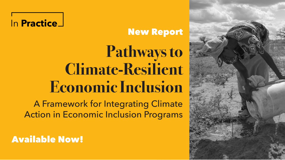 PEIglobal_org's tweet photo. Climate change could plunge 130 million more people into #ExtremePoverty by 2030. But #EconomicInclusion programs can help people increase their incomes & assets while building resilience to #ClimateChange. How?
Read our latest #InPractice to learn more: https://t.co/aEFFYwwKur https://t.co/gTgPEv5H1y