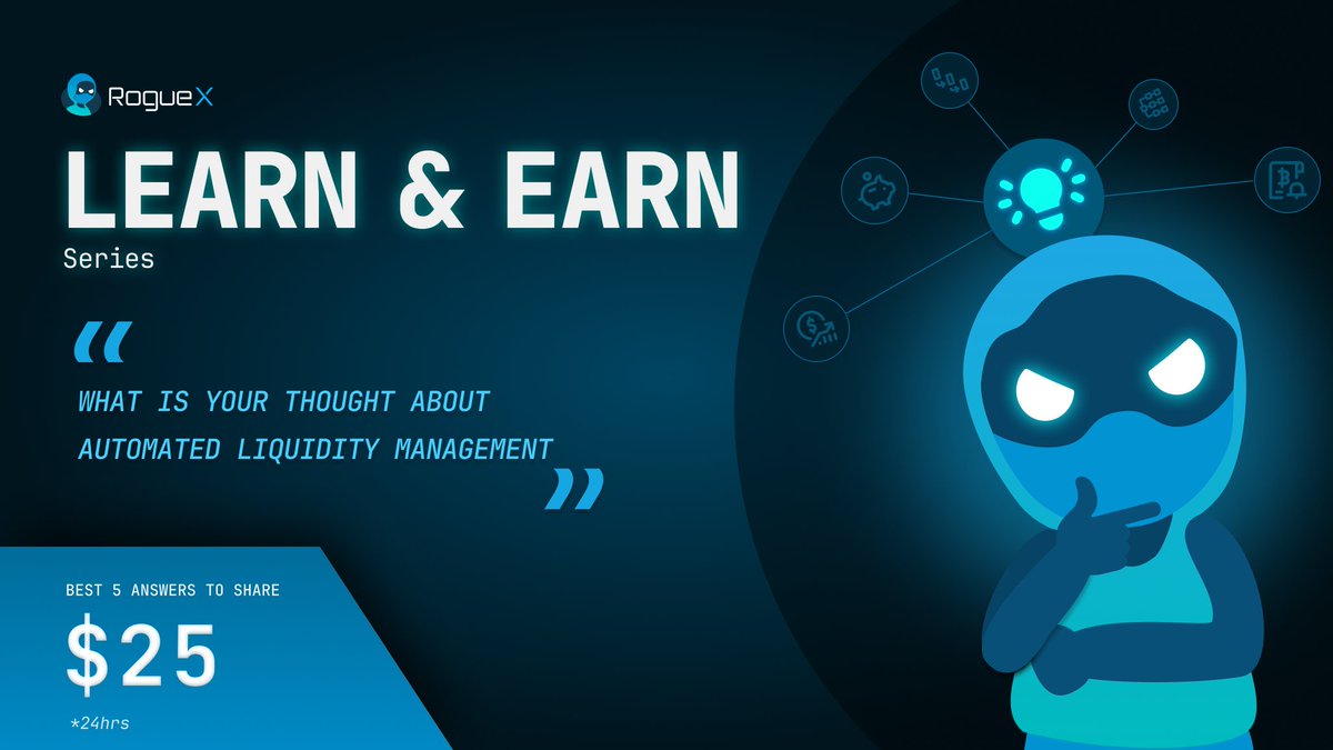 In order to reward our active community, we've decided to start a new weekly series, "𝐋𝐞𝐚𝐫𝐧 &amp; 𝐄𝐚𝐫𝐧"

In this series, we'll get to discuss DeFi related topics and our products, and you earn by simply engaging

Today's episode ➙ Automated Liquidity Manager #ALM

1/3