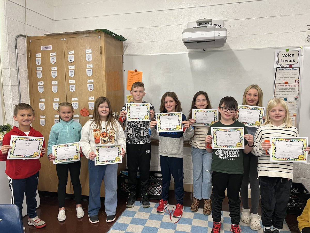 DubsD91's tweet photo. These students mastered 100+ IXL skills in October! Way to go! @Lockport91 https://t.co/1IsN8gqhHU