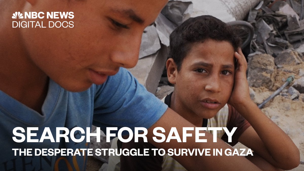 If you can spare 15 minutes, please watch our latest <a href="/NBCNews/">NBC News</a> Digital Doc.

Through interviews, video diaries, UGC, and satellite imagery, we document the struggle of Gazans and their daily search for food, water, electricity and shelter from explosions: nbcnews.com/video/video-di…