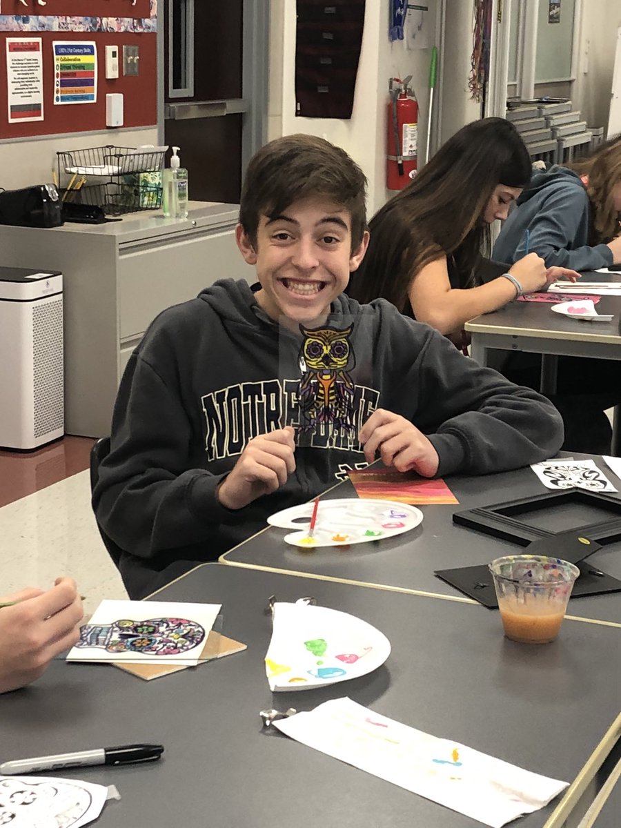 GarzaMHS's tweet photo. Last week Spanish 2 worked on their Día de Muertos paintings https://t.co/Z1qAb7FFQZ