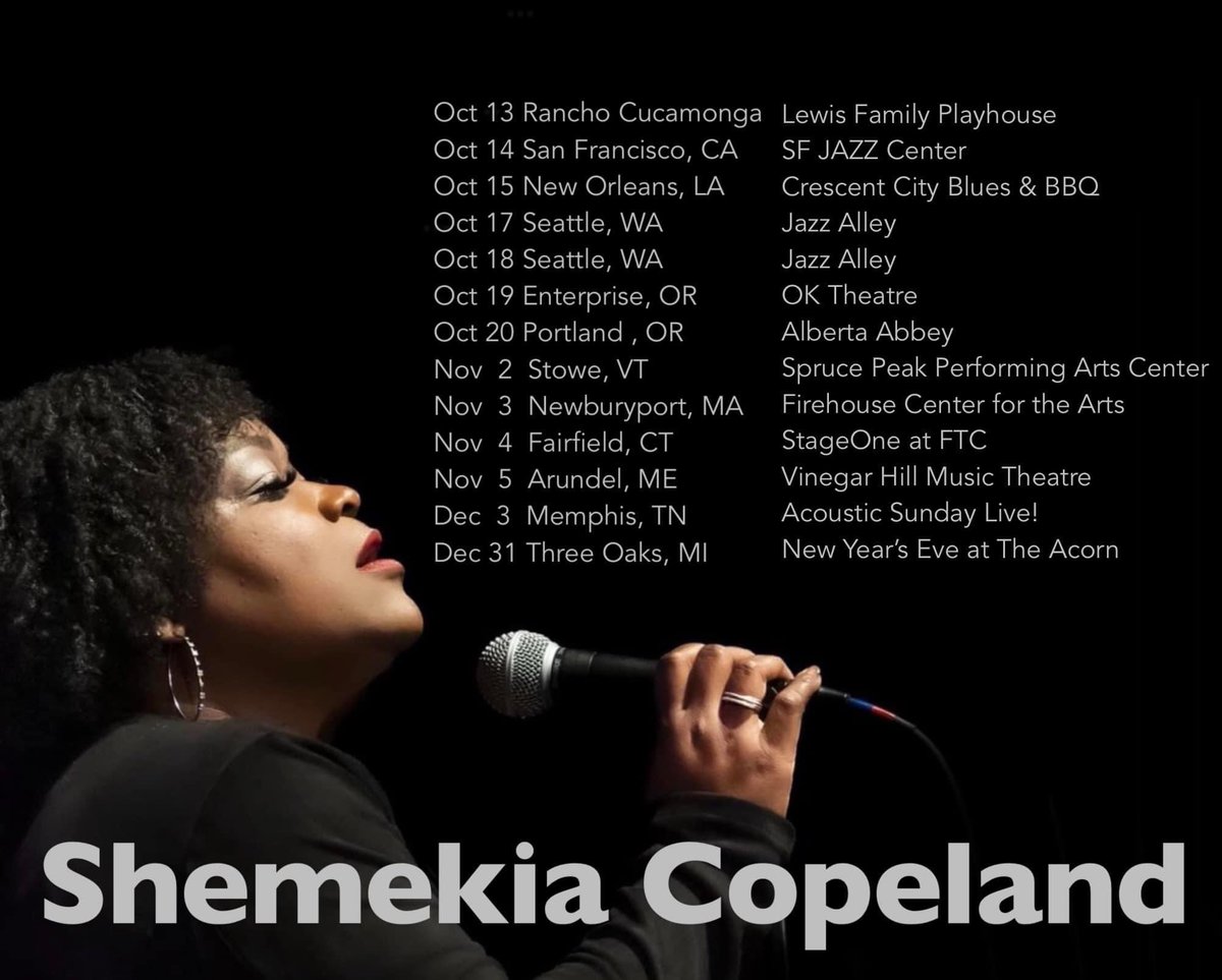 Looking forward to four shows in New England this week! Tickets: bit.ly/ShemekiaTour