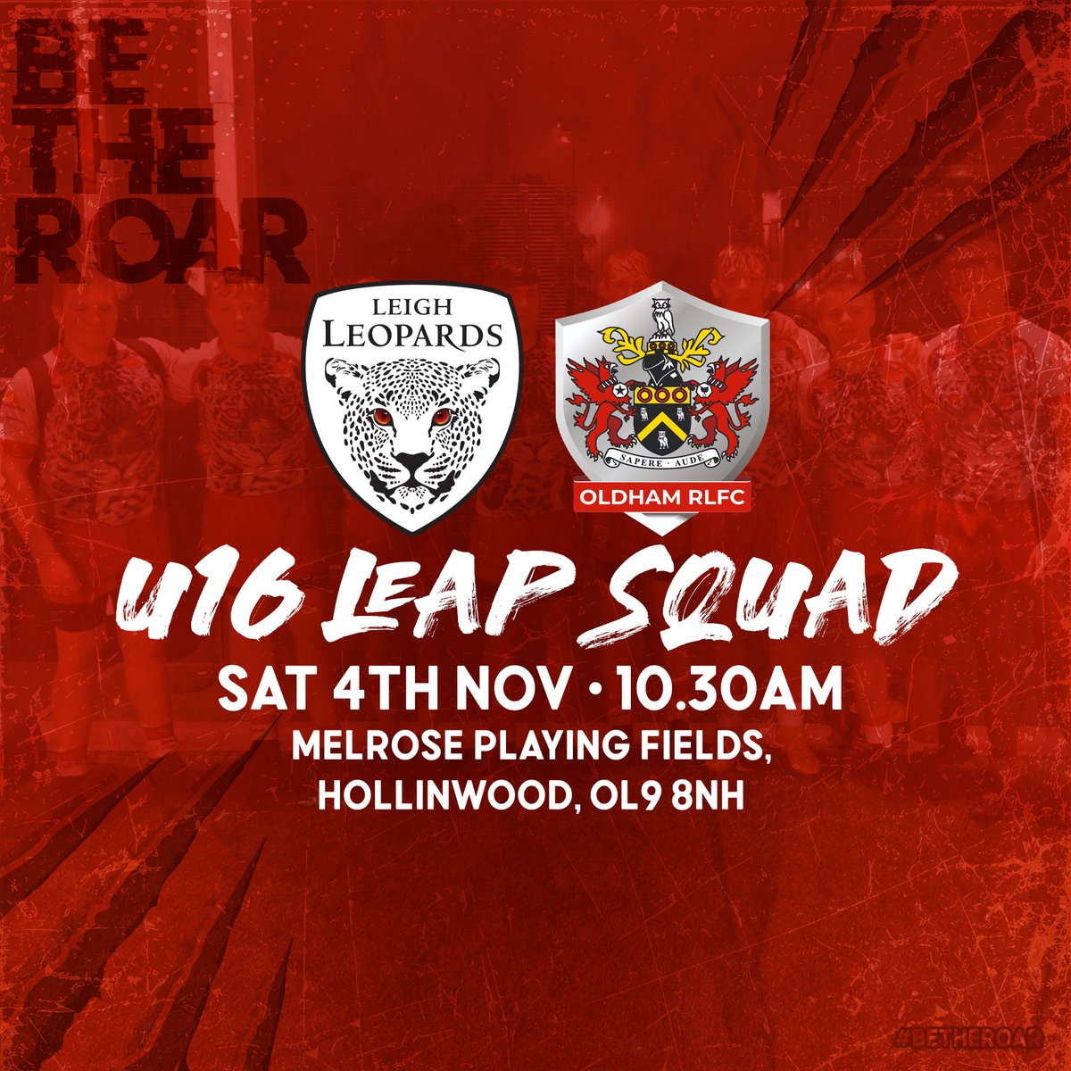 LeighLeopardsRL's tweet image. RUGBY LEAGUE IS BACK... Our Under 16 LEAP Squad will be taking on Oldham this weekend at Melrose Playing Fields in Hollinwood (OL9 8NH).

We will be playing two games, the first kicking off at 10.30am. We would love to see you there.

#juniorrugby #rugbyleague