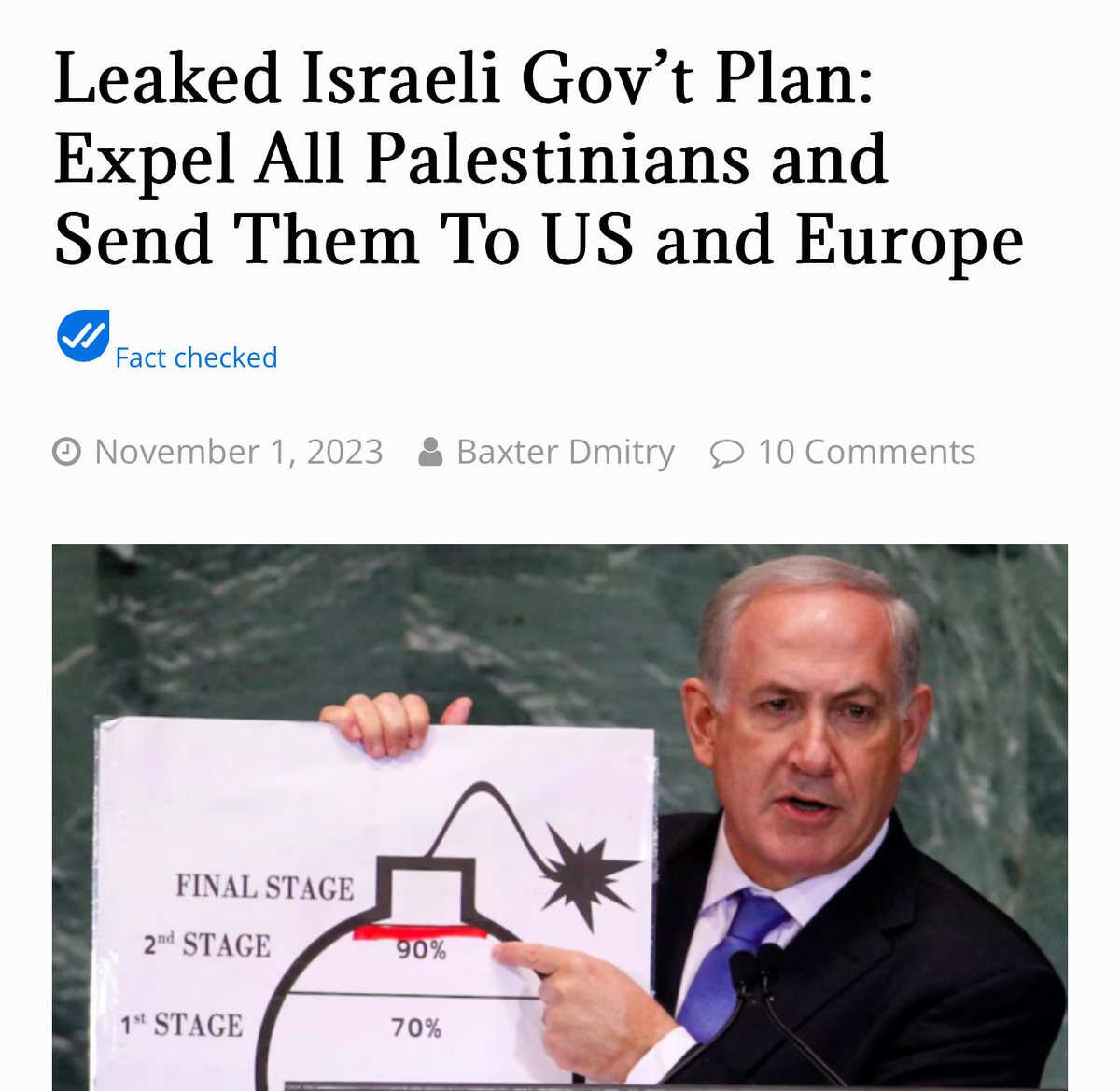 A leaked Israeli Intelligence Ministry document reveals the objective of the war with Gaza is to ethnically cleanse the Palestinian population and send the surviving refugees to Europe and North America.
thepeoplesvoice.tv/leaked-israeli…