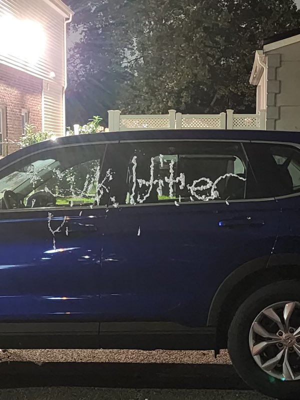 jnscheiner's tweet photo. Vile antisemitism right here in West Hempstead! I’m disgusted by this brazen act of hatred. We can’t allow this to continue unchecked. I’m calling for increased patrols on all synagogues &amp; Jewish neighborhoods. We will stay resilient and never be intimidated. Never again is now! https://t.co/C54SjaANmL