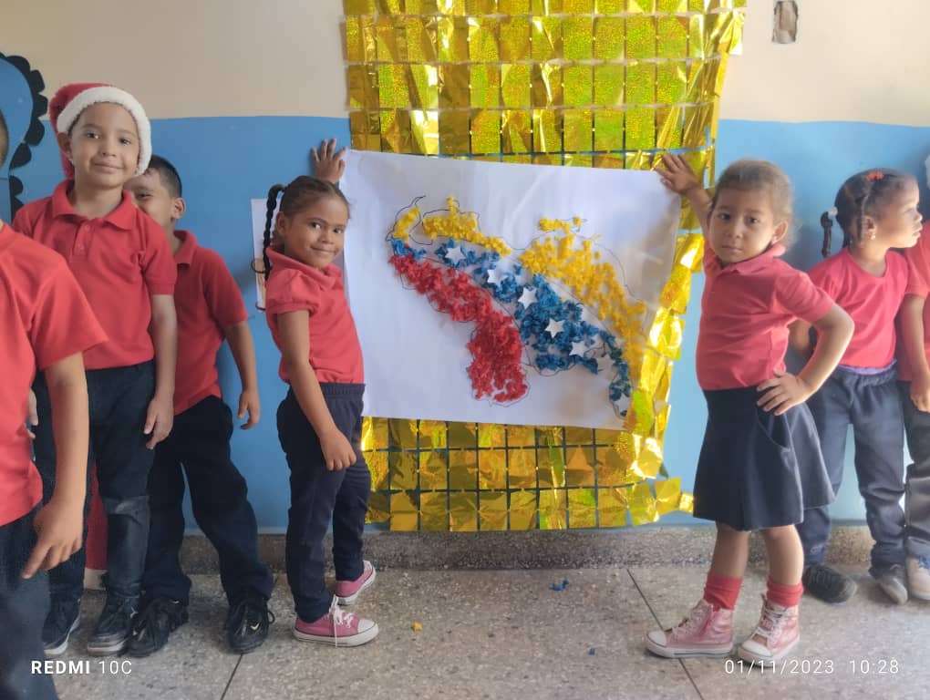 bcircuito1's tweet photo. CEI"Estado Anzoátegui", perteneciente al circuito educativo N1 Felipa de Alcala del Centro de Desarrollo por la Calidad Educativa de la parroquia Bolívar. Actividad: El Esequibo es nuestro.                     Sección: "A". Turno Mañana. https://t.co/EI294oiQui