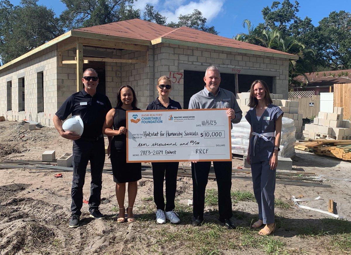 We are thankful for being selected as a grant recipient from <a href="/RASM_Realtors/">REALTOR® Association of Sarasota and Manatee</a> Charitable Foundation. Their funding will contribute to our ongoing efforts in advancing affordable homeownership and creating long-lasting change for families in Sarasota.