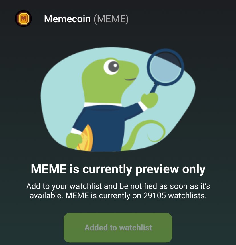 Chi_zzy100's tweet photo. 🚀 Check out Memecoin $MEME prices @CoinGecko!✨🦎 https://t.co/UiQ94I2d0L https://t.co/RJJDWldAOG