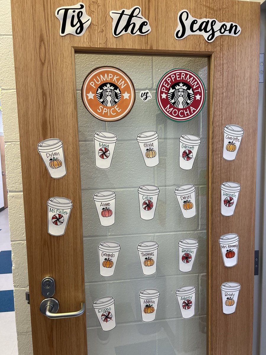 Kimberley Fuller (@kteachesk) on Twitter photo When your teachers LOVE <a href="/Starbucks/">Starbucks</a> your November door decor becomes a flavor battle! Are you team Pumpkin Spice or team Peppermint Mocha? #Brassfield #kinders <a href="/WCPSS/">Wake County Public School System</a> <a href="/BrassfieldElem/">Brassfield Elementary</a> When your teachers LOVE <a href="/Starbucks/">Starbucks</a> your November door decor becomes a flavor battle! Are you team Pumpkin Spice or team Peppermint Mocha? #Brassfield #kinders <a href="/WCPSS/">Wake County Public School System</a> <a href="/BrassfieldElem/">Brassfield Elementary</a>