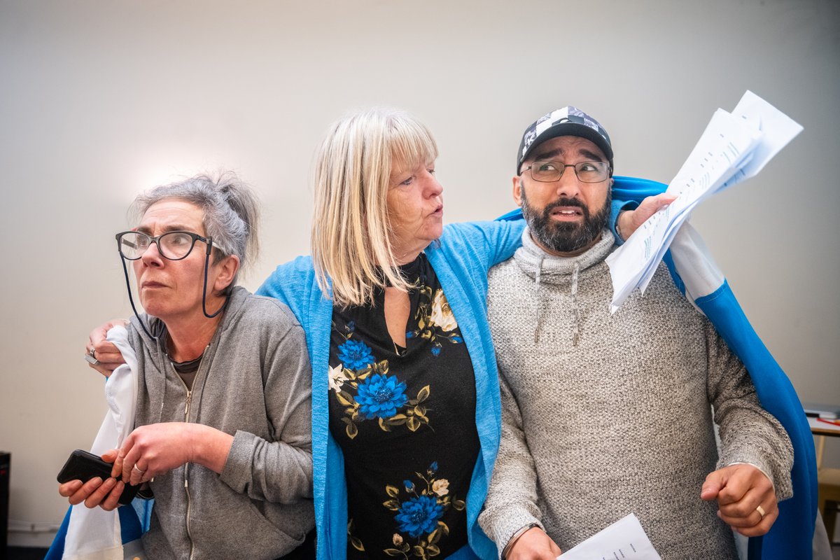 👀 Sneak peek into #CastleFallon rehearsals.

Two Highland women must bicker, blackmail and backstab to keep their jobs at a historic heritage site when a new boss takes charge in this new brilliant comedy!

Opening Mon 6 Nov at <a href="/OranMorGlasgow/">Òran Mór</a> 

🎟️ playpiepint.com/plays/castle-f…