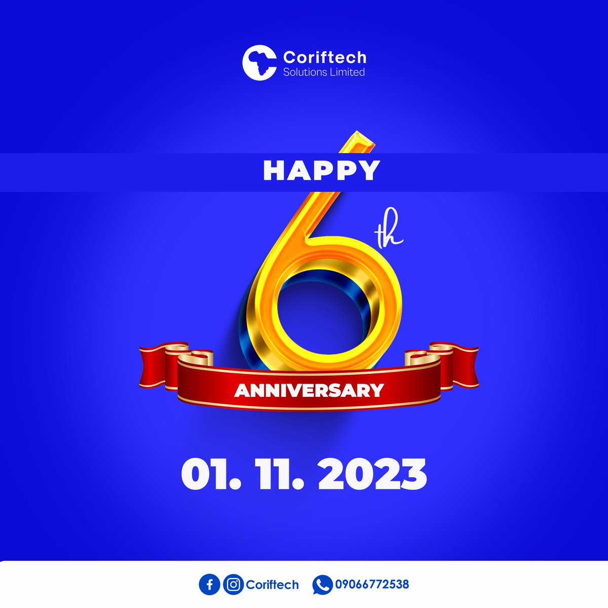 Coriftech_ltd's tweet photo. Time flies when making a difference! 🎉

Celebrating 6 incredible years at Coriftech. Grateful for everyone in our story and those who've made a positive impact with us. Cheers to many more years of impact. 🚀 

Share your Coriftech stories - how have we impacted your journey? 💙 https://t.co/3hVVYViuNG