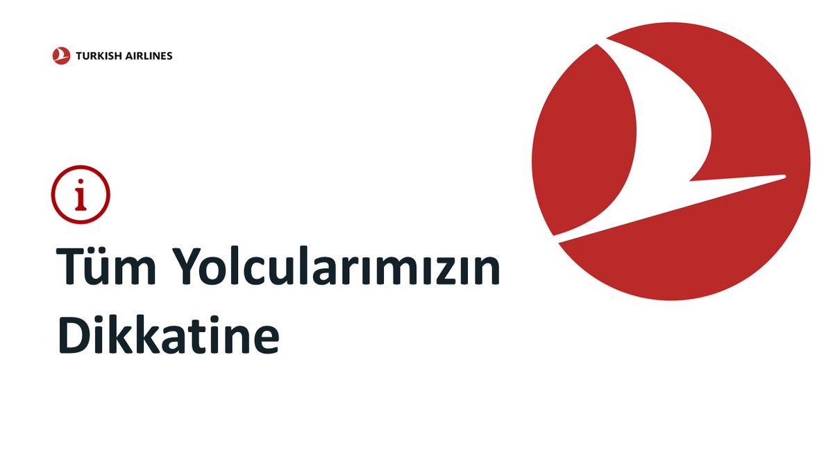 ℹ Bilgi teknolojileri altyapısında yaşanan genel arıza ve kesintiler giderilmiştir. Uçuş, rezervasyon ve bilet işlemleriniz için mobil uygulamamızı veya web sitemizi ziyaret edebilirsiniz. 🔎 bit.ly/TA-Rezervasyon…