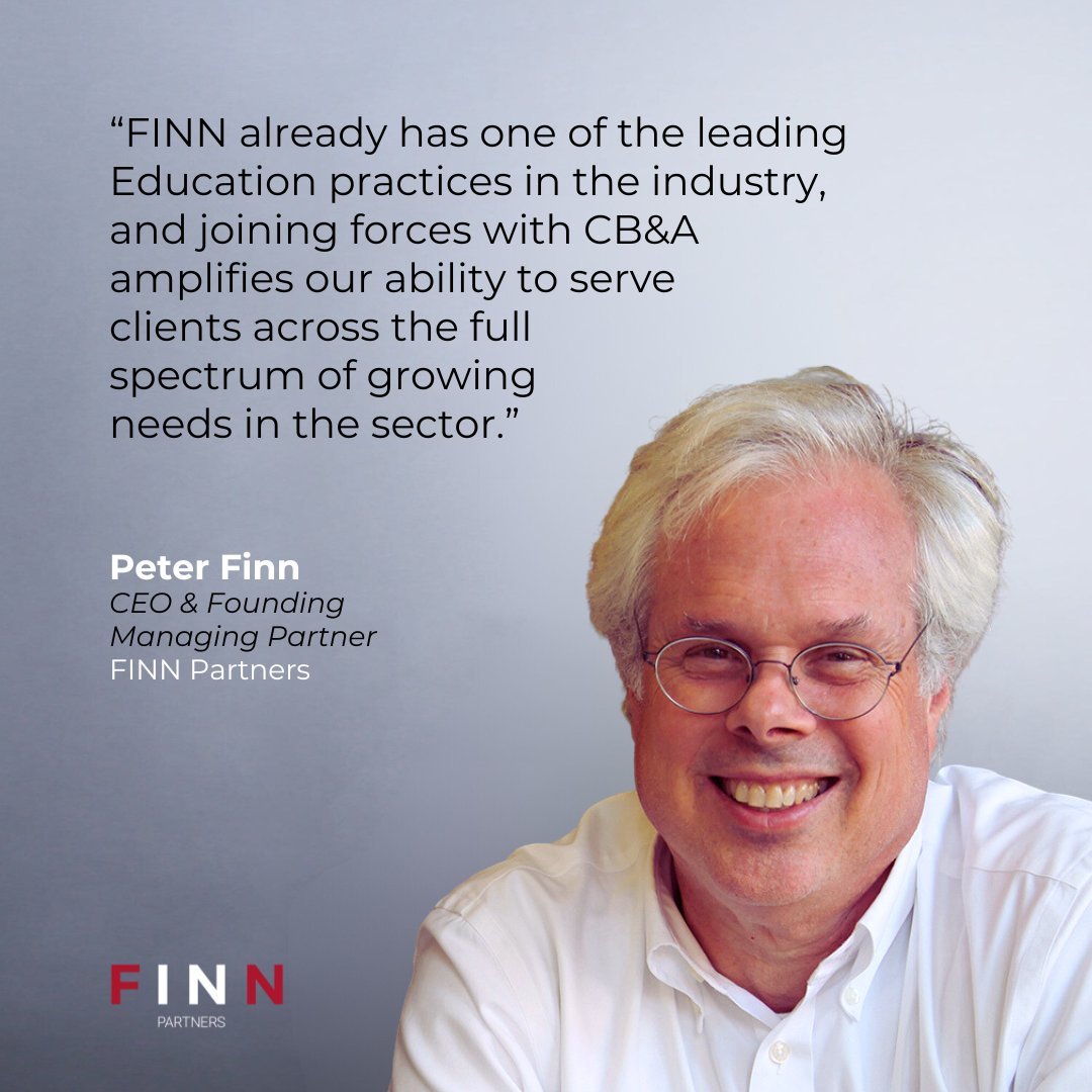 CBlohmAssoc's tweet image. After 32+ years of independently serving education companies in the U.S. and beyond, today CB&amp;amp;A officially becomes a @FINNPartners Company.

The name on the office door may change, but the people and passion of CB&amp;amp;A remain the same.

More: hubs.li/Q027rZSg0