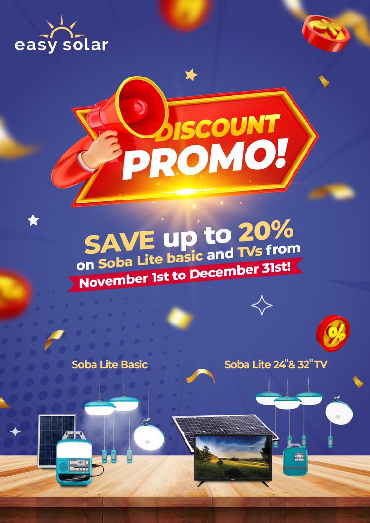 AmbOsmanSouun's tweet image. We're back again with our End of the Year 2023 Discount Promotion  - #EasySolar #TrossNowPayLater #SaveYourCash #NoToBlackout #SobaLiteDonKam
