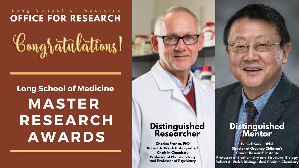 Long SOM Office for Research (@utsomresearch) on Twitter photo <a href="/TheLongSOM/">Long School of Medicine</a> Excited to announce the recipients of the LSOM Master Research Awards! Celebrating excellence in academia, honoring exceptional achievements in both Distinguished Researcher and Distinguished Mentor categories. Join us in congratulating our exceptional researchers! <a href="/TheLongSOM/">Long School of Medicine</a> Excited to announce the recipients of the LSOM Master Research Awards! Celebrating excellence in academia, honoring exceptional achievements in both Distinguished Researcher and Distinguished Mentor categories. Join us in congratulating our exceptional researchers!