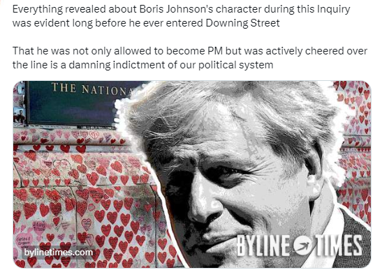 allansharpe's tweet photo. 17m voted for him because he made them laugh.  No they were not buying tickets for a comedy show, they voted for him to ruin the country and watch people die, just as in Oxford he burned £50 notes in front of homeless people for a laugh. https://t.co/wiRT2ePRKM