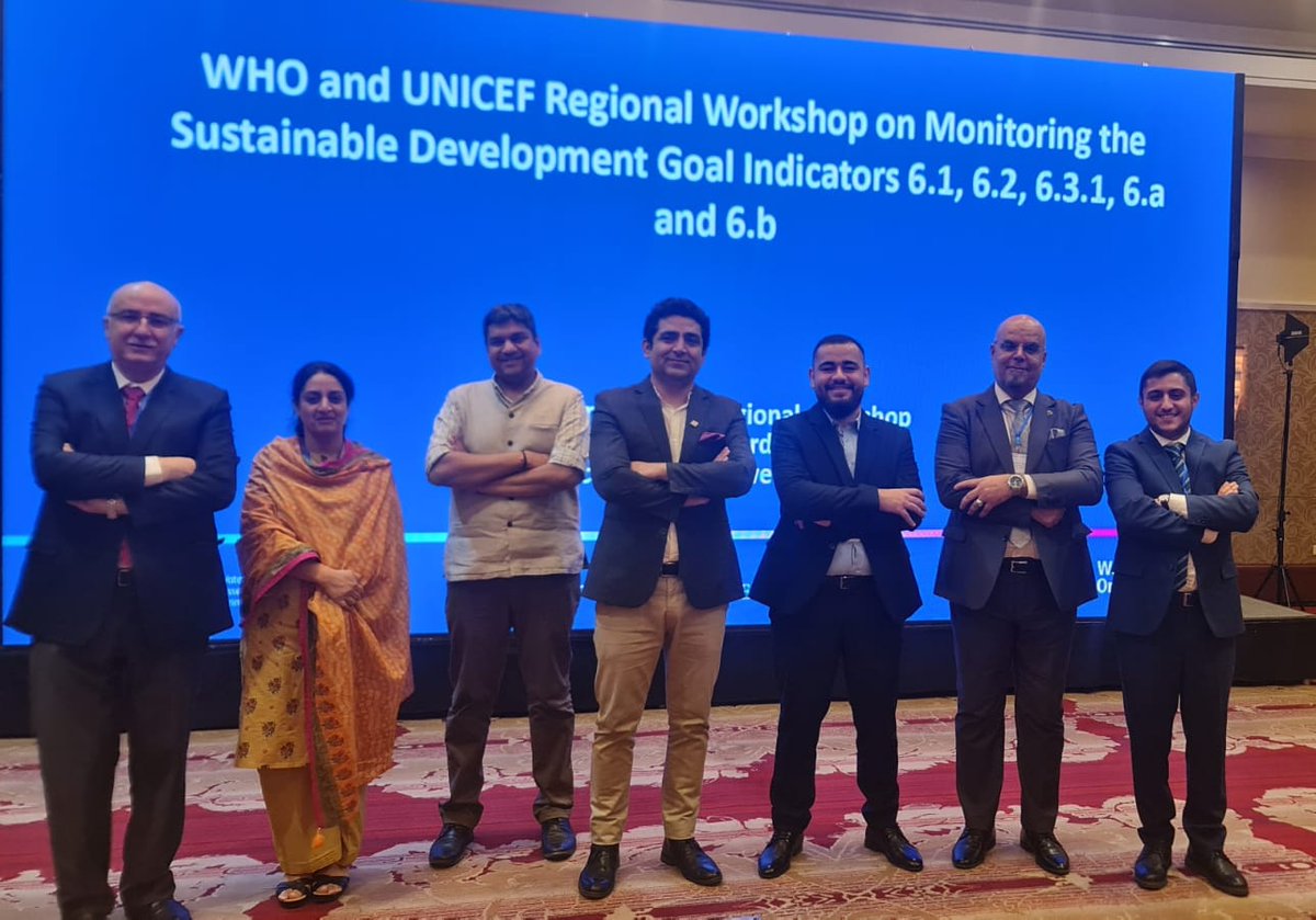 ZaeemZia's tweet photo. 1. Representing Pakistan in  Jordan, @WHO and @UNICEF collaboration with the Govt of Jordan to train healthcare professionals from across the EMRO region on Monitoring of the Sustainable Development Goal Indicators on WASH to play a key part in ensuring good programme results https://t.co/2lx7E8Z3qJ