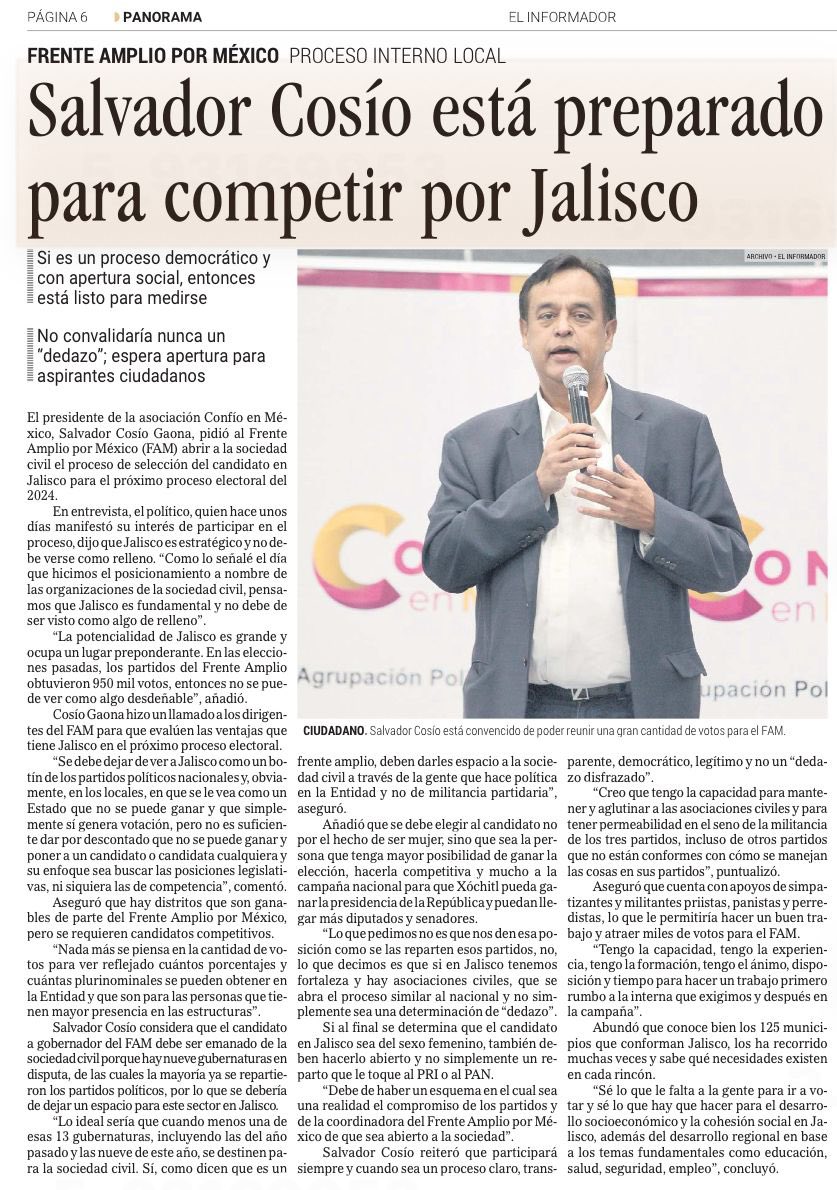 ConfioEnMex's tweet photo. https://t.co/UjJeTiYKQS
.
.
#Jalisco 
#Elecciones
#TUCOM 
#TodosUnidosContraMorena
@salvadorcosio1 
@ForoPlural 
@ConCivJal 
@TUCOM_Jal https://t.co/EBKKdzkAtT