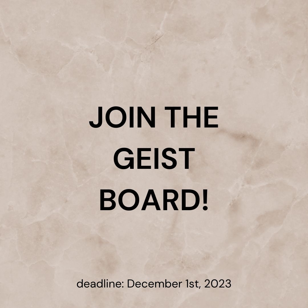 Geist is looking to recruit new board members. Learn more via the link and share with anyone you think might be interested! geist.com/geist-board