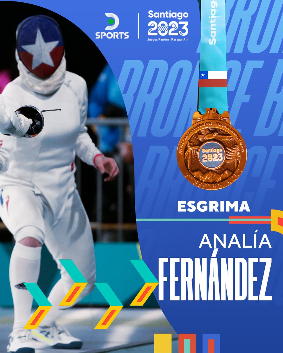MEDALLA NÚMERO 42 🥉

🤺 Analía Fernández sumó otra presea para Chile en la esgrima en la modalidad espada femenina individual.

🇨🇱 La deportista cayó en semifinales ante Clara Di Tella 
🇦🇷 y obtuvo la segunda medalla para la disciplina en los Juegos #PanamericanosEnDSPORTS