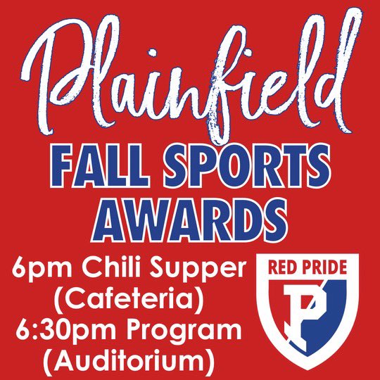 Tomorrow night! <a href="/Coach_TyBless/">Tyler Bless</a> <a href="/PlainfieldTenn1/">Plainfield Tennis</a> <a href="/phsvolleygirls/">Plainfield High School Volleyball</a> <a href="/PHSgirlzgolf/">Red Pride Girls Golf</a>  <a href="/PHSladyquakers/">PHS Girls Soccer</a> <a href="/QuakerSoccer/">PHS Boys Soccer</a> <a href="/PHSCheerleaders/">PHS Cheerleaders</a> <a href="/redpridexc/">Plainfield High School Cross Country</a>
