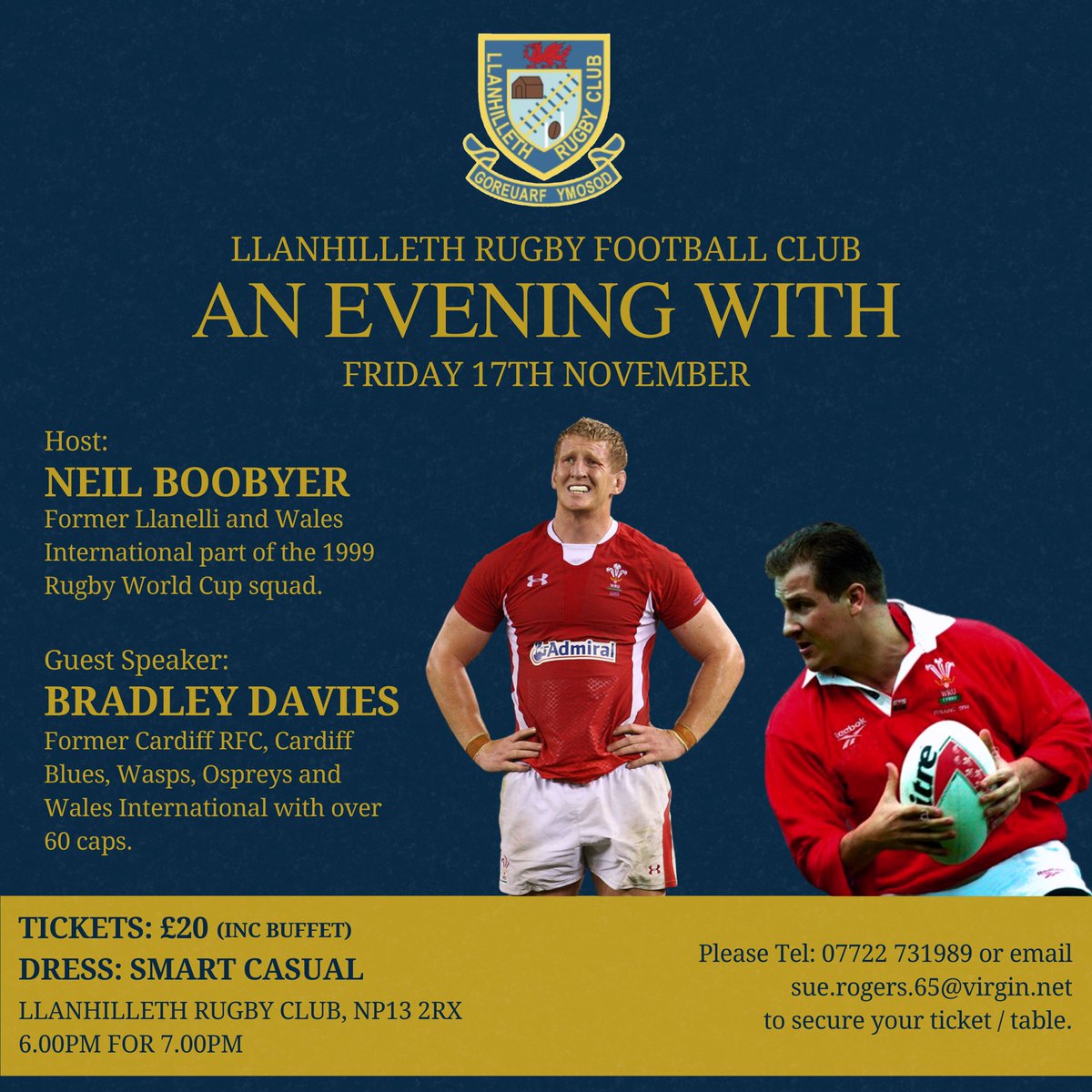 AN EVENING WITH | There are LIMITED tickets available for our ‘An Evening With Neil Boobyer and Bradley Davies’ event👍🏻

Tickets are open to anyone who may be interested.

If you would like to purchase a ticket please DM the page, leave a comment or use the contact details below: