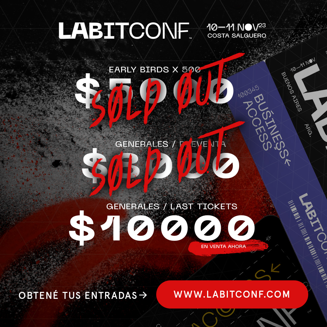 ¡Last Tickets, baby! Si todavía no compraste tu entrada, este es el momento. 🔥 😏

¿Estás en alguna de las comunidades asociadas a #LABITCONF? 👉 Pedí tu descuento y viví la experiencia de venir a la conferencia más grande de toda Latinoamérica.