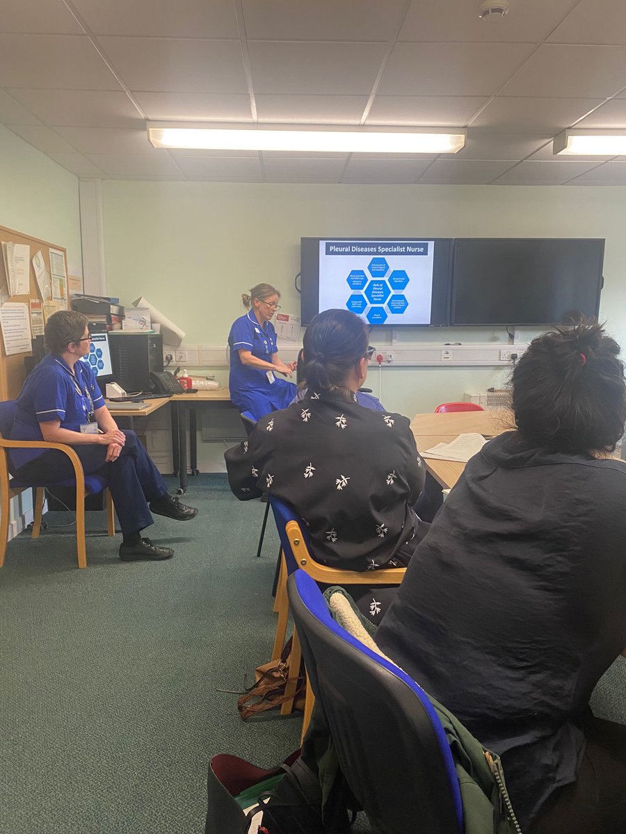 What a brilliant session on chest drain management &amp; management of patients with IPC with simple explanation by our pleural specialist nurse Fay Hinchcliffe today empowering our respiratory nurses with the knowledge in our mini respiratory course today ⁦⁦<a href="/Ward29GH/">Ward29GH</a>⁩