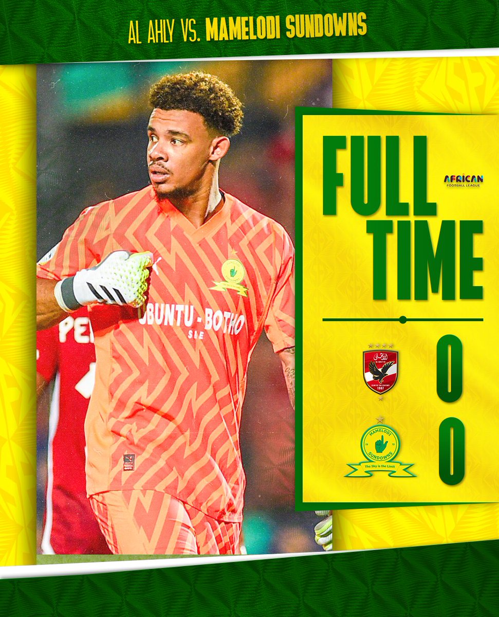 Job done in Cairo! ✅ The Brazilians are headed to the first ever #AFL Final! 🏆

Al Ahly 0⃣(0)➖(1)0⃣ Mamelodi Sundowns

#Sundowns #DownsLive #AFL