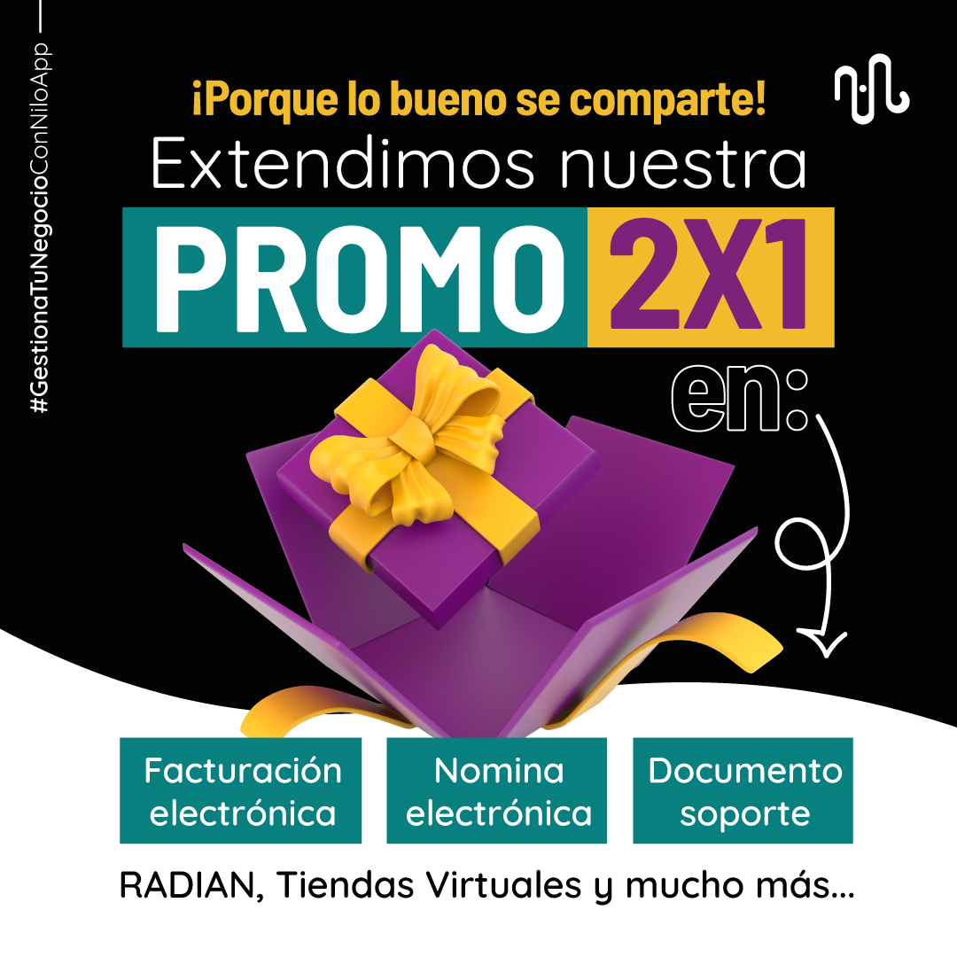 niloapp's tweet photo. ¡Porque lo bueno se comparte! Extendimos nuestra Promo 2x1 en Facturación, Nómina, RADIAN y Tiendas virtuales por todo el mes de Noviembre. Así que aprovecha y no te pierdas esta oportunidad de compartir con un amigo empresario todo lo bueno de Nilo app. https://t.co/xpGU4YZk7a https://t.co/gTVA9F0SFL