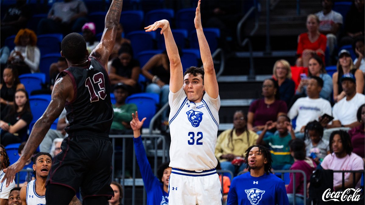 GSU_MBasketball's tweet photo. 𝗚𝗦𝗨 𝘃𝘀. 𝗠𝗼𝗿𝗲𝗵𝗼𝘂𝘀𝗲 𝗣𝗵𝗼𝘁𝗼 𝗚𝗮𝗹𝗹𝗲𝗿𝘆 📸

View the full gallery: https://t.co/QzkiBA1VrK

#LightItBlue | #MORE | #Team60 https://t.co/69Ql0UtgtH