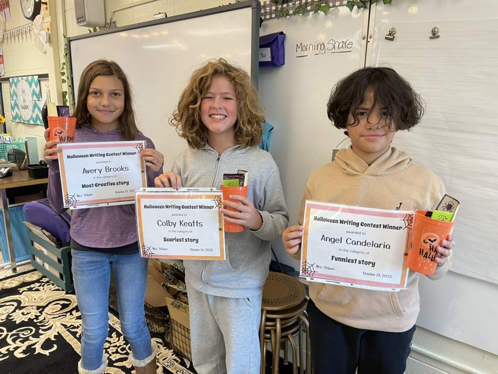 Halloween writing contest winners! <a href="/ccps_gifted/">CCPS Gifted Ed</a> <a href="/JBWatkinsES/">JB Watkins ES</a> #minermoments