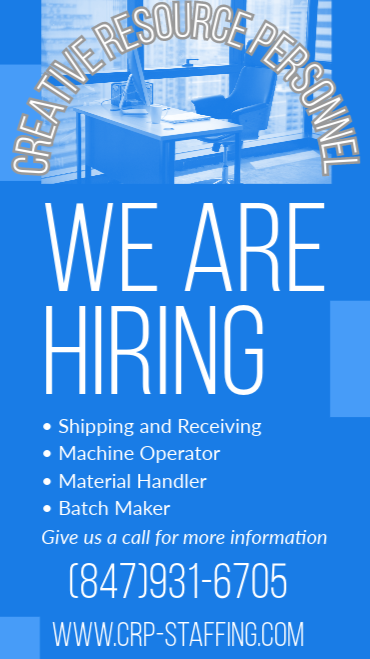 CreativeRes13's tweet image. We are currently hiring in the Elgin area if you or anyone you know is looking for work check out our website to see all our open positions or give us a call for more information.  
#Elgin #Jobs #CreativeResource #Hiring