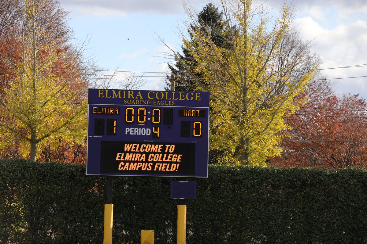 Campus Field was rocking this afternoon for a huge @empire8 playoff victory over Hartwick! On to the championship round on Saturday, November 4, at 1:00 p.m. #ElmiraProud #TogetherWeFly #FightOn4EC