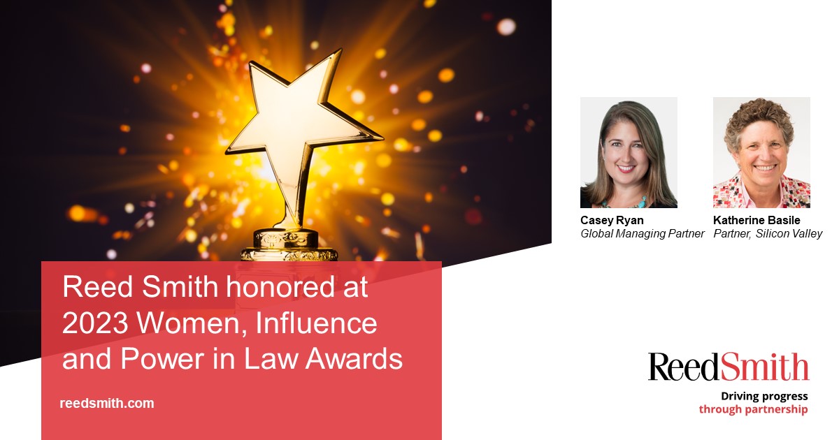 Congratulations to global managing partner Casey Ryan &amp; IP partner Katy Basile for winning honors at the 2023 Women, Influence and Power in Law Awards. Casey won an “Innovative Leadership” award, and Katy was named a “Best Mentor.” - bit.ly/3tX8dg2
#LawFirmAwards