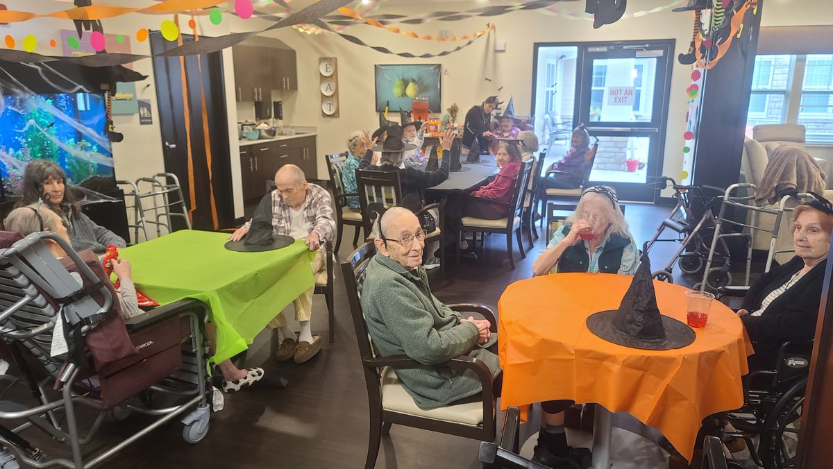 VioletSpringsHC's tweet photo. 🎃 Happy Halloween from Legacy! We celebrated by making fake blood, delicious treats and beverages, and finished off with a ghost pinata we named "Whitey"👻 #LegacyBFF #TrilogyLiving #Halloween2023 https://t.co/oz5kjsyr44