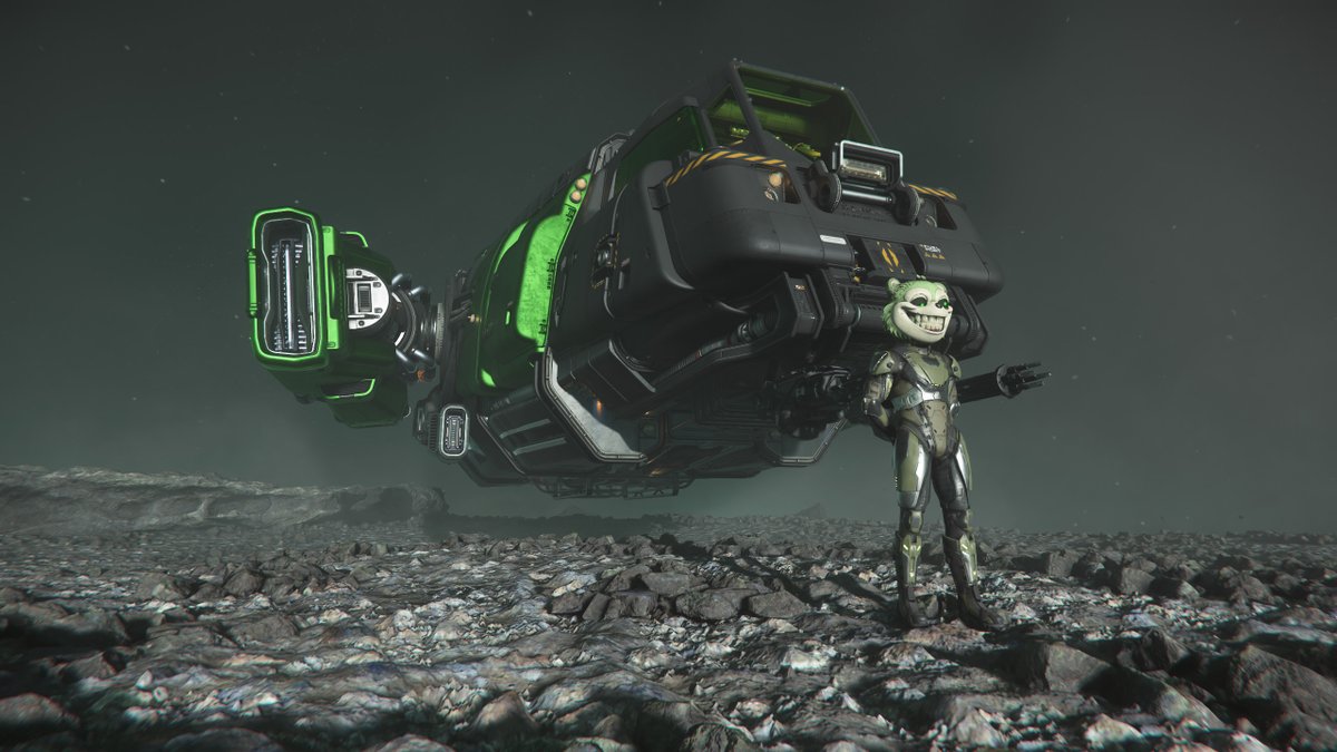 RushedThem's tweet photo. I know the spooky season is over, but I won this from a small streamer known as @6lasphemous so I'm pretty sure I'm obligated to take overdramatic photos with it, right? @RobertsSpaceInd #StarCitizen https://t.co/C2782CkJZj