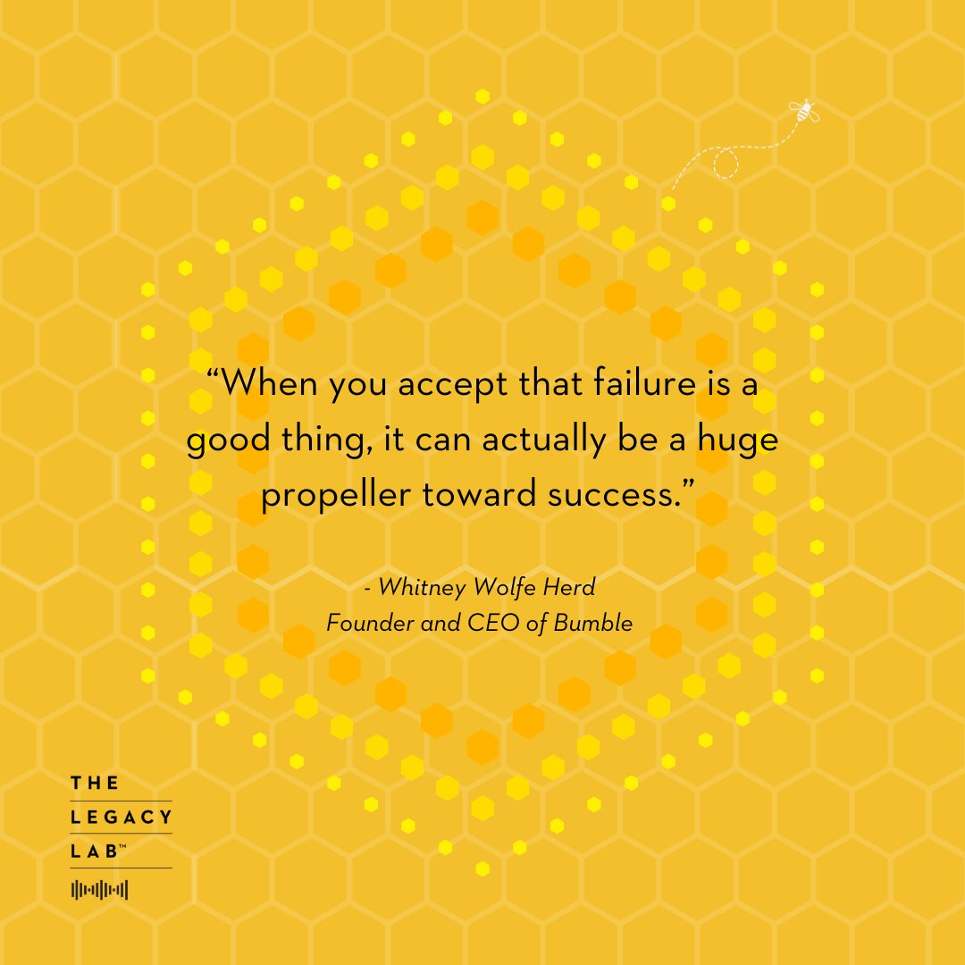 Gathering stories of inspiration. How have professional setbacks set your business forward? Or what other stories of business failures have inspired you and your organization onward?
#bumble #femalefounder