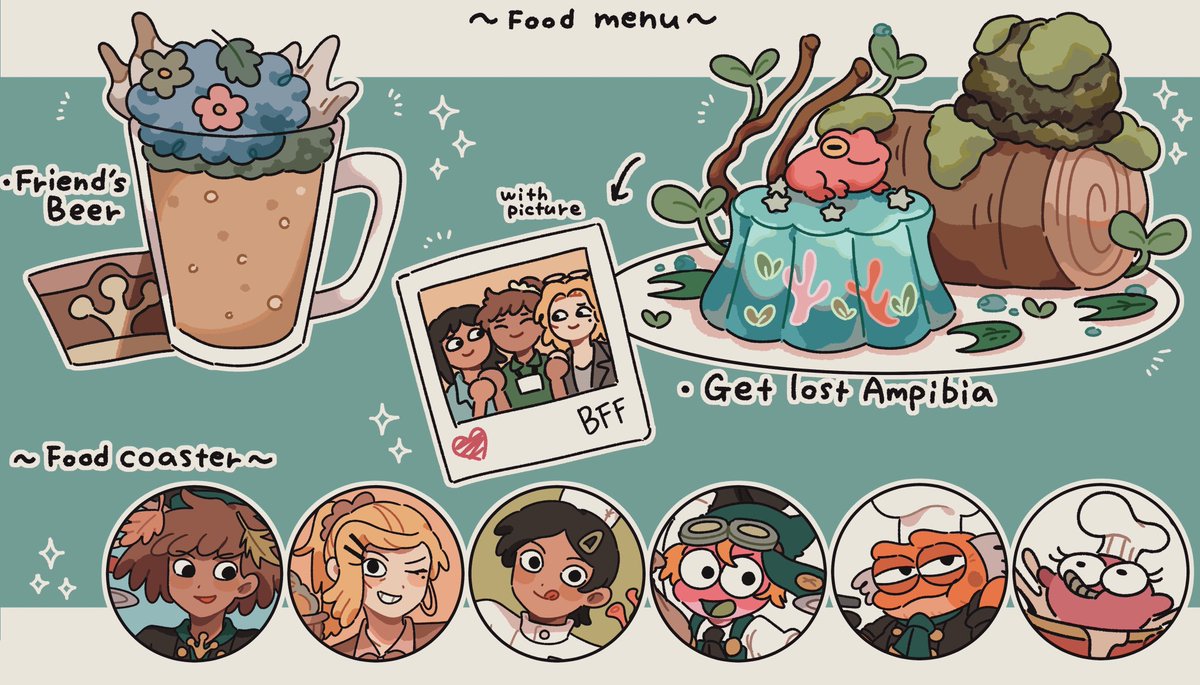 #amphibia  S3 restaurant menu fanart🐸