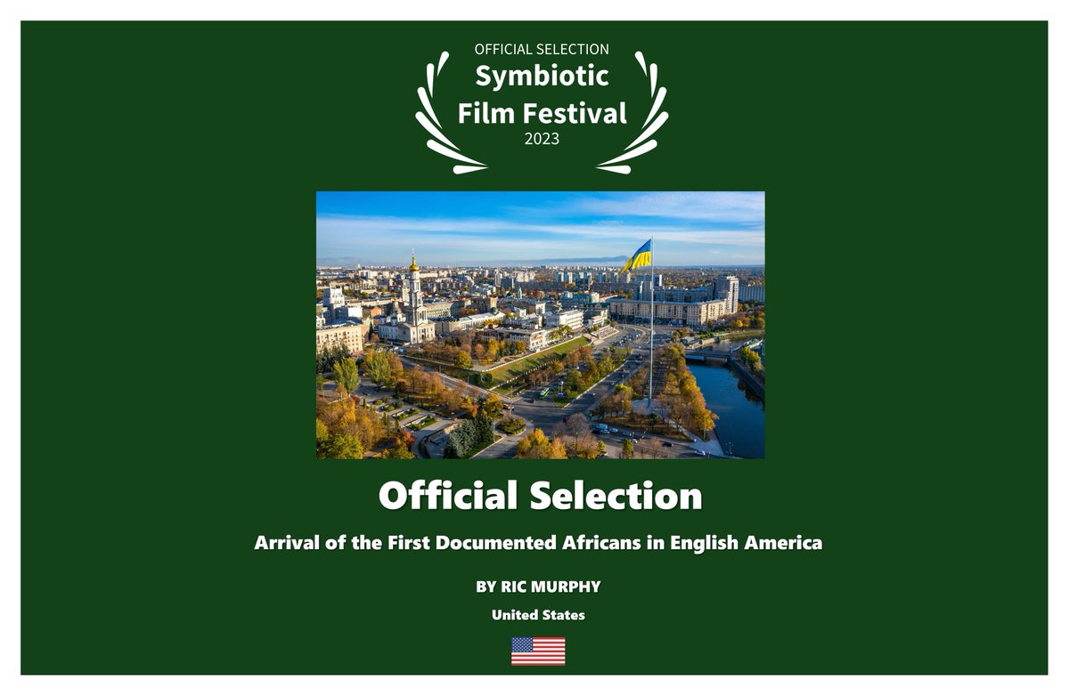 1stafricans's tweet photo. "Arrival of the First Documented Africans in English America" was chosen as an official selection for the Symbiotic Film Festival! The documentary tells the story of 32 Africans, finally returning to them something that history and all its controversies had stolen: their voices. https://t.co/madgxxPdoJ