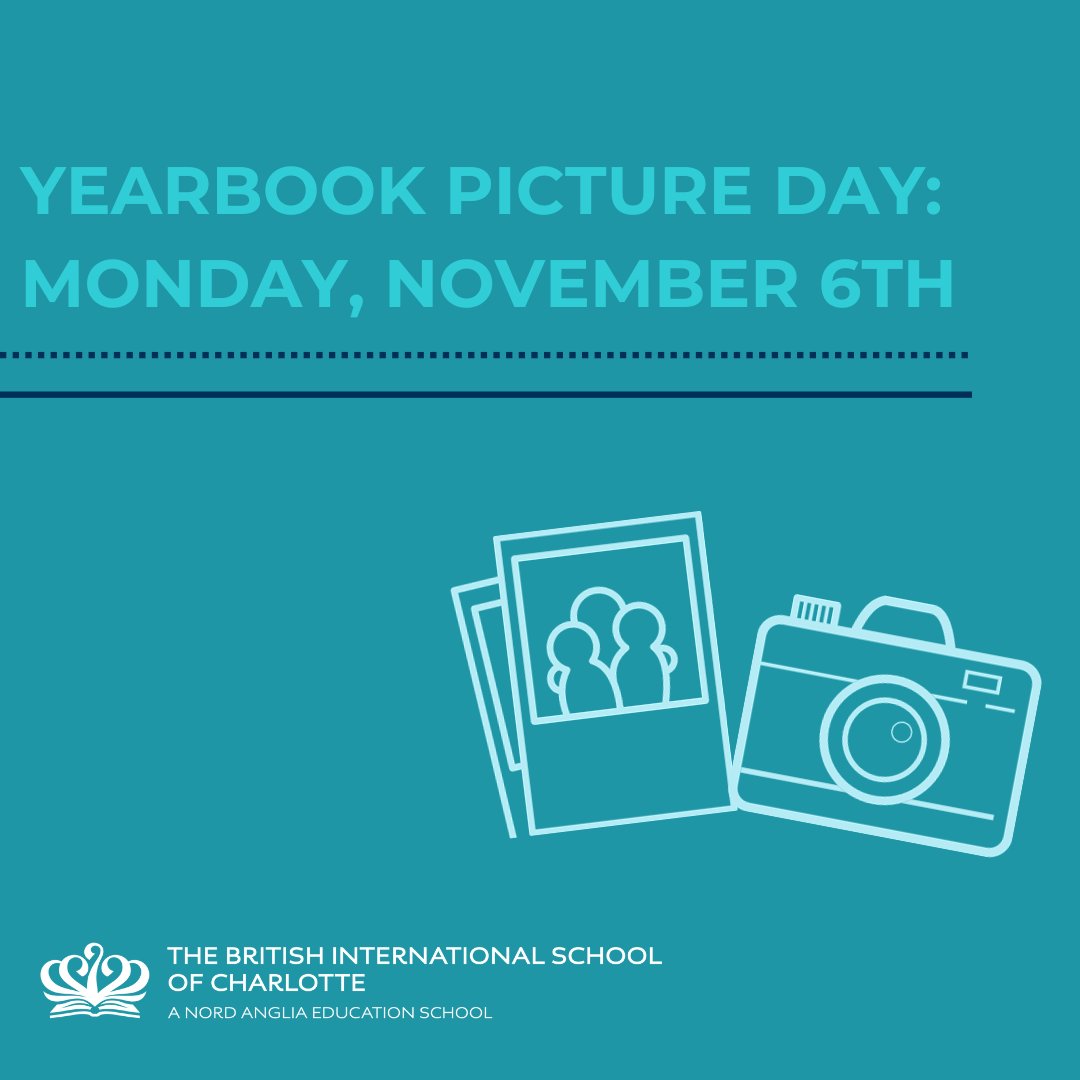 BISCharlotte's tweet image. Picture Day is next week! Bring your best smile on Monday, November 6th, for picture day. St. John Photography will be visiting our school to capture this year's yearbook photos. Please check your emails for information regarding dress attire and other essential details.