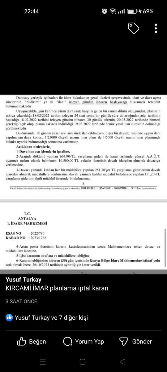 Antalya Muratpaşa Kırcami imar planı ,  CHP Antalya büyükşehir Belediyesi'nin acemice hatası yüzünden iptal oldu. Halkın 5 yılı boşa gitti. 10 mahalle beceriksiz belediye yüzünden mağdur oldu <a href="/akpartiantalya7/">AK Parti Antalya</a> <a href="/chpantalyail/">CHP ANTALYA</a> <a href="/herkesicinCHP/">CHP 🇹🇷</a> <a href="/RTErdogan/">Recep Tayyip Erdoğan</a> <a href="/Av_umituysal/">ÜMİT UYSAL</a> <a href="/BocekMuhittin/">Muhittin Böcek</a>