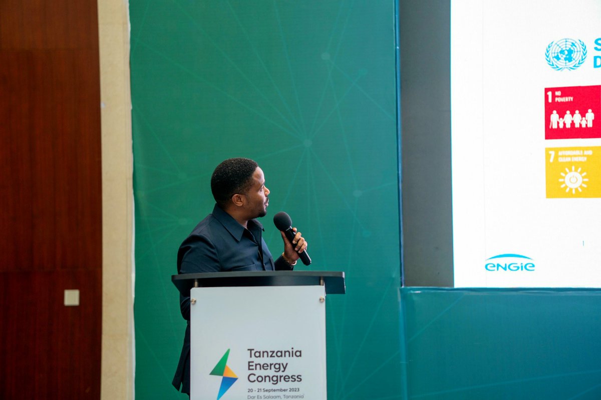 greysononesmo's tweet photo. My key message at the Tanzania Energy Congress #TEC23 was reaffirming on the economic potential of #SolarEnergy in achieving sustainability in Subsaharan Africa. @ENGIE_EnergyAcc consistently provides suiting solutions to that end. https://t.co/0bbbbYqgfb