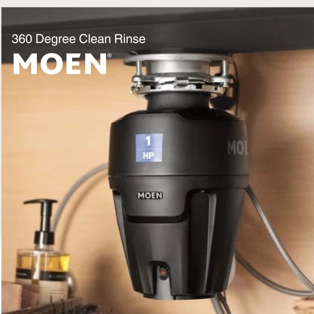 #MOEN disposals w 360 Degree Clean Rinse actually guides the water for a more complete rinse every time and an odor free experience #garbagedisposal 
#kitchencleanup #kitchenshowroom #kitchendesign